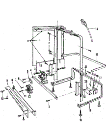 Frame Details parts for Kenmore Dishwasher 587.1404982 (5871404982, 587 1404982) from AppliancePartsPros.com