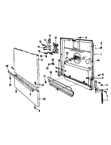 Door Details parts for Kenmore Dishwasher 587.1405180 (5871405180, 587 1405180) from AppliancePartsPros.com