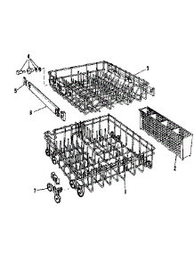 Rack Details parts for Kenmore Dishwasher 587.1405980 (5871405980, 587 1405980) from AppliancePartsPros.com
