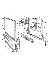 Door Details parts for Kenmore Dishwasher 587.1406080 (5871406080, 587 1406080) from AppliancePartsPros.com