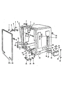 Tub Details parts for Kenmore Dishwasher 587.1406080 (5871406080, 587 1406080) from AppliancePartsPros.com
