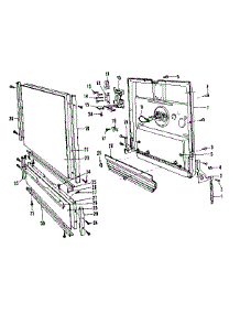 Door Details parts for Kenmore Dishwasher 587.1406081 (5871406081, 587 1406081) from AppliancePartsPros.com