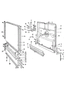 Door Details parts for Kenmore Dishwasher 587.1406083 (5871406083, 587 1406083) from AppliancePartsPros.com