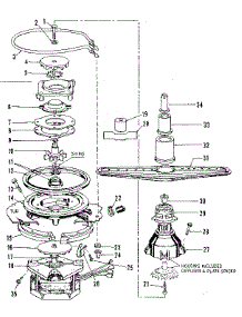 Motor, Heater, And Spray Arm Details parts for Kenmore Dishwasher 587.1406083 (5871406083, 587 1406083) from AppliancePartsPros.com
