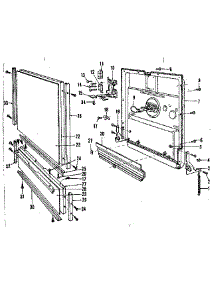 Door Details parts for Kenmore Dishwasher 587.1406585 (5871406585, 587 1406585) from AppliancePartsPros.com