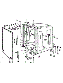 Tub Details parts for Kenmore Dishwasher 587.1406585 (5871406585, 587 1406585) from AppliancePartsPros.com