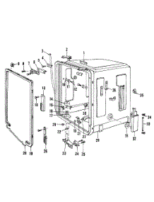 Tub Details parts for Kenmore Dishwasher 587.1406586 (5871406586, 587 1406586) from AppliancePartsPros.com