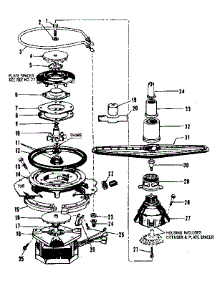 Motor, Heater, And Spray Arm Details parts for Kenmore Dishwasher 587.1406880 (5871406880, 587 1406880) from AppliancePartsPros.com