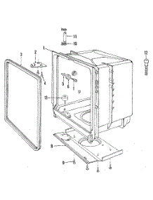 Tub parts for Kenmore Dishwasher 587.1409080 (5871409080, 587 1409080) from AppliancePartsPros.com