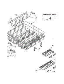 Upper Rack And Track parts for Kenmore Dishwasher 665.16914000 (66516914000, 665 16914000) from AppliancePartsPros.com