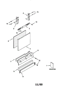 Door And Panel parts for Kenmore Dishwasher 665.16914001 (66516914001, 665 16914001) from AppliancePartsPros.com