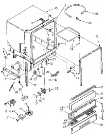 Tub Assembly parts for Kenmore Dishwasher 665.1691590 (6651691590, 665 1691590) from AppliancePartsPros.com