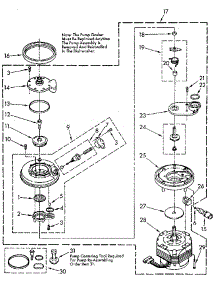 Pump And Motor parts for Kenmore Dishwasher 665.1691590 (6651691590, 665 1691590) from AppliancePartsPros.com