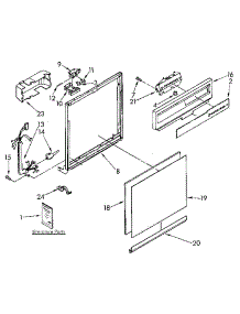 Frame And Console parts for Kenmore Dishwasher 665.1691591 (6651691591, 665 1691591) from AppliancePartsPros.com