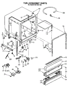 Tub Assembly parts for Kenmore Dishwasher 665.1691592 (6651691592, 665 1691592) from AppliancePartsPros.com