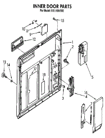 Inner Door parts for Kenmore Dishwasher 665.1691592 (6651691592, 665 1691592) from AppliancePartsPros.com