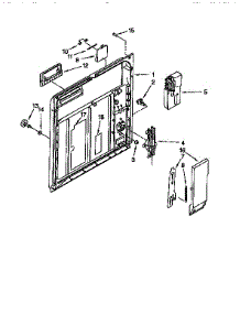 Inner Door parts for Kenmore Dishwasher 665.1691593 (6651691593, 665 1691593) from AppliancePartsPros.com