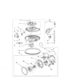 Pump And Motor parts for Kenmore Dishwasher 665.16932000 (66516932000, 665 16932000) from AppliancePartsPros.com