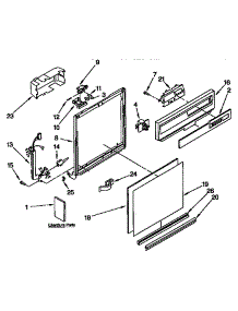 Frame And Console Parts parts for Kenmore Dishwasher 665.1694190 (6651694190, 665 1694190) from AppliancePartsPros.com