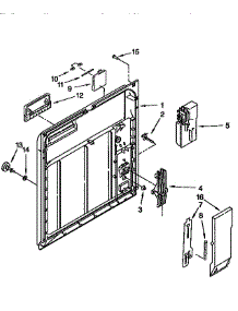 Inner Door parts for Kenmore Dishwasher 665.1694191 (6651694191, 665 1694191) from AppliancePartsPros.com