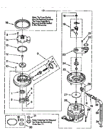 Pump And Motor parts for Kenmore Dishwasher 665.1694192 (6651694192, 665 1694192) from AppliancePartsPros.com