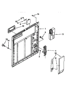 Inner Door parts for Kenmore Dishwasher 665.1694192 (6651694192, 665 1694192) from AppliancePartsPros.com