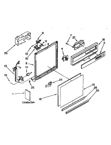 Frame And Console parts for Kenmore Dishwasher 665.1694192 (6651694192, 665 1694192) from AppliancePartsPros.com