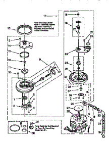Pump And Motor parts for Kenmore Dishwasher 665.1694193 (6651694193, 665 1694193) from AppliancePartsPros.com