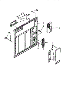 Inner Door parts for Kenmore Dishwasher 665.1694990 (6651694990, 665 1694990) from AppliancePartsPros.com