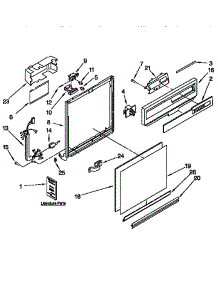 Frame And Console parts for Kenmore Dishwasher 665.1694991 (6651694991, 665 1694991) from AppliancePartsPros.com