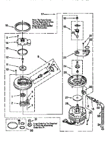 Pump And Motor parts for Kenmore Dishwasher 665.1694992 (6651694992, 665 1694992) from AppliancePartsPros.com