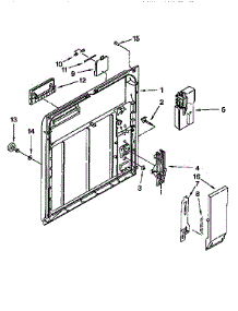 Inner Door parts for Kenmore Dishwasher 665.1694992 (6651694992, 665 1694992) from AppliancePartsPros.com