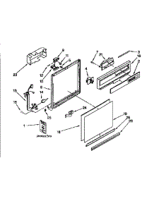 Frame And Console parts for Kenmore Dishwasher 665.1694992 (6651694992, 665 1694992) from AppliancePartsPros.com