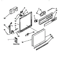 Frame And Console parts for Kenmore Dishwasher 665.1694993 (6651694993, 665 1694993) from AppliancePartsPros.com