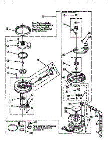 Pump And Motor parts for Kenmore Dishwasher 665.1694993 (6651694993, 665 1694993) from AppliancePartsPros.com