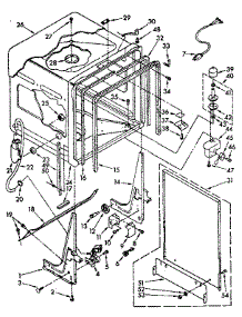 Tub Parts parts for Kenmore Dishwasher 665.1696580 (6651696580, 665 1696580) from AppliancePartsPros.com