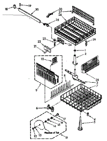 Dishrack Parts parts for Kenmore Dishwasher 665.1696580 (6651696580, 665 1696580) from AppliancePartsPros.com