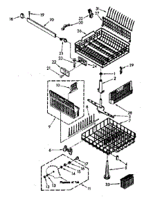 Dishrack Parts parts for Kenmore Dishwasher 665.1696582 (6651696582, 665 1696582) from AppliancePartsPros.com
