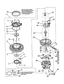 Pump And Motor parts for Kenmore Dishwasher 665.16969990 (66516969990, 665 16969990) from AppliancePartsPros.com