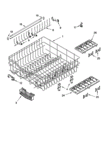Upper Rack And Track Parts parts for Kenmore Dishwasher 665.16973200 (66516973200, 665 16973200) from AppliancePartsPros.com