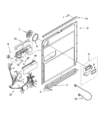 Door And Latch Parts parts for Kenmore Dishwasher 665.16973200 (66516973200, 665 16973200) from AppliancePartsPros.com