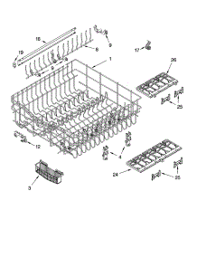 Upper Rack And Track Parts parts for Kenmore Dishwasher 665.16973202 (66516973202, 665 16973202) from AppliancePartsPros.com