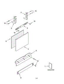 Door And Panel Parts parts for Kenmore Dishwasher 665.16974200 (66516974200, 665 16974200) from AppliancePartsPros.com