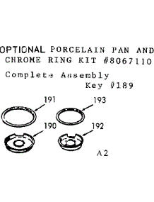 Optional Porcelain Pan And Ring 8067110 parts for Kenmore Range 647.6367460 (6476367460, 647 6367460) from AppliancePartsPros.com