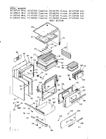 Body Section parts for Kenmore Range 647.6387410 (6476387410, 647 6387410) from AppliancePartsPros.com