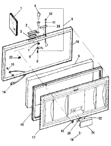 Lid parts for Kenmore Freezer 253.9103383 (2539103383, 253 9103383) from AppliancePartsPros.com