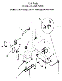 Unit parts for Kenmore Freezer 253.9103384 (2539103384, 253 9103384) from AppliancePartsPros.com