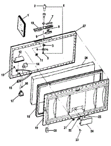 Door parts for Kenmore Freezer 253.9104581 (2539104581, 253 9104581) from AppliancePartsPros.com