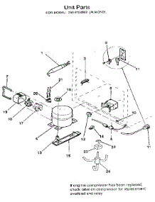 Unit parts for Kenmore Freezer 253.9104582 (2539104582, 253 9104582) from AppliancePartsPros.com