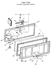 Door parts for Kenmore Freezer 253.9104582 (2539104582, 253 9104582) from AppliancePartsPros.com